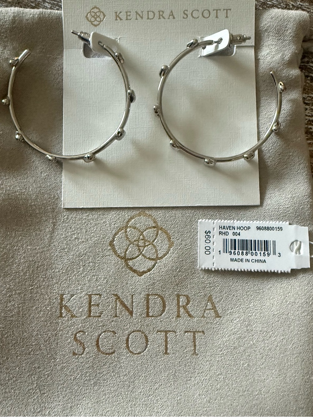 Kendra Scott haven heart Hoop earrings